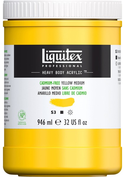 Professional Heavy Body Akrilik Boya 946ML Cadmium-Free Yellow Medium 890 S3 modelleri