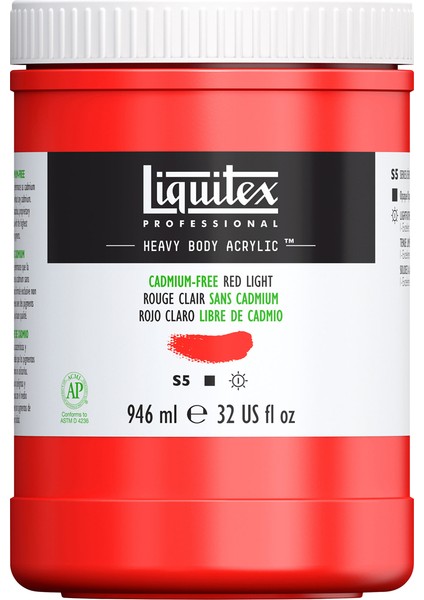 Professional Heavy Body Akrilik Boya 946ML Cadmium-Free Red Light 893 S5 modelleri