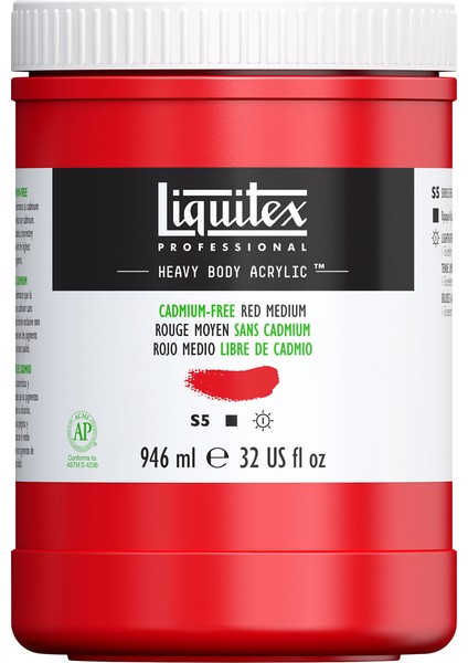 Professional Heavy Body Akrilik Boya 946ML Cadmium-Free Red Medium 894 S5 modelleri