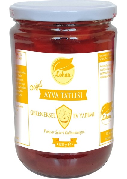 Geleneksel Dilim Ayva Tatlısı, Yoğun Meyveli, Net: 800 gr