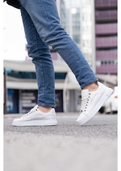 093 Erkek Spor Ayakkabı Suni Deri Günlük Düz Taban Bağcıklı Tasarım modelleri