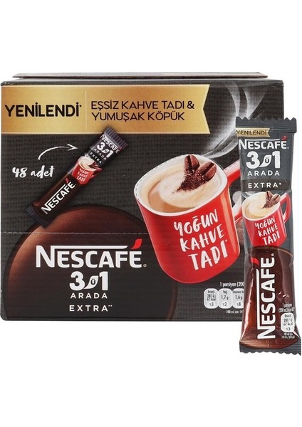 Nescafe 3ü 1 Arada Extra 48 x 16.5gr