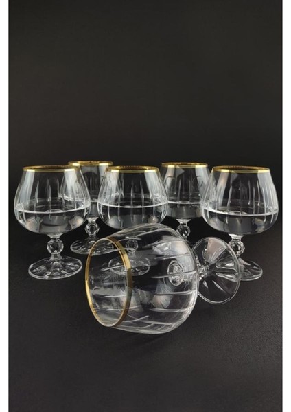 Bohemia Kristal 6'lı Kahve Yanı Su Bardağı Gold – 01 0250