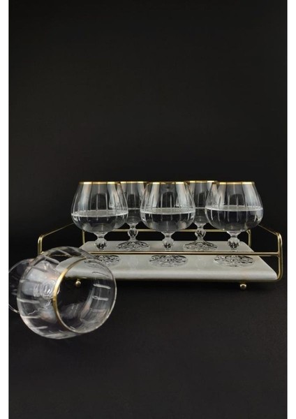 Bohemia Kristal 6'lı Kahve Yanı Su Bardağı Gold – 01 0250 fırsatları