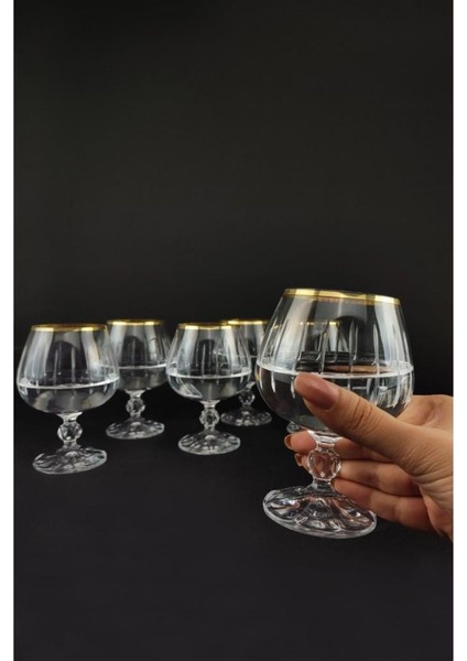 Bohemia Kristal 6'lı Kahve Yanı Su Bardağı Gold – 01 0250 indirimleri