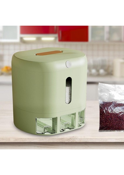 Büyük 13 kg. Gıda Saklama Kabı Pirinç Unu Yeşil (Yurt Dışından)