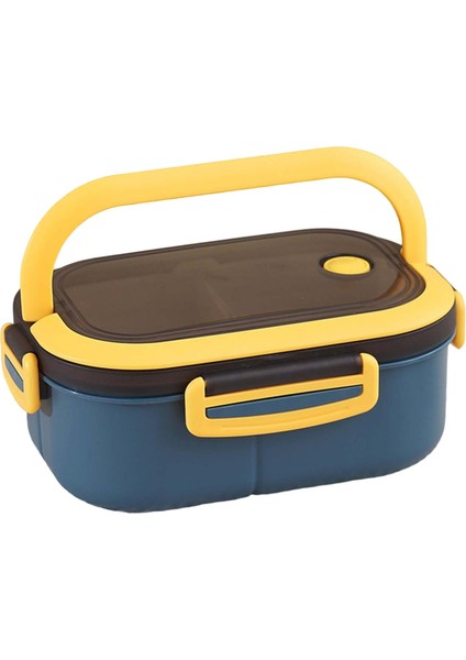 Okul Mavisi İçin Saplı Silikonlu 800 ml. Taşınabilir Bölücü Öğle Yemeği Kutusu (Yurt Dışından)