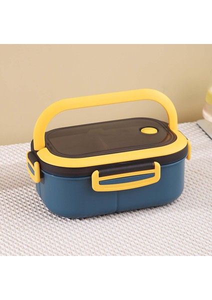 Okul Mavisi İçin Saplı Silikonlu 800 ml. Taşınabilir Bölücü Öğle Yemeği Kutusu (Yurt Dışından) fiyatları