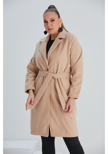 Astarsız Büyük Beden Vizon Kaşe Kaban fırsatları