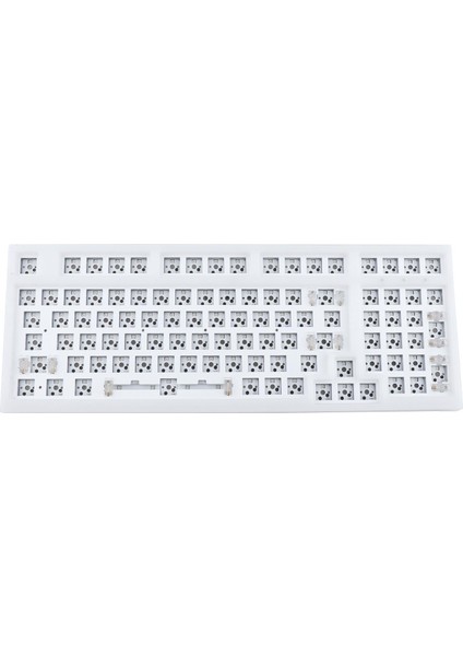 98KEYS Sıcak Takas Mekanik Klavye Kiti Etkisi/ 3/5 Pın Şeffaf Beyaz