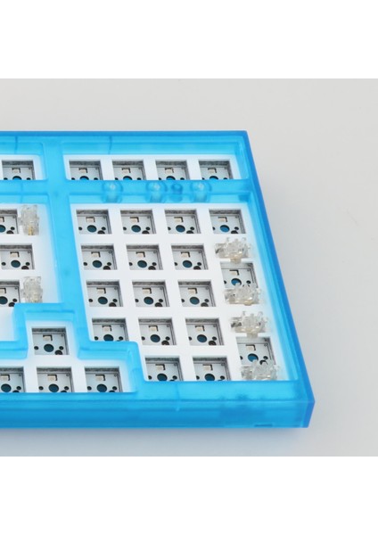 98 Keys Sıcak Takas Mekanik Klavye Kiti Rgb Işık 3/5 Pimlerle Uyumlu Sıcak Şeffaf Mavi indirimleri