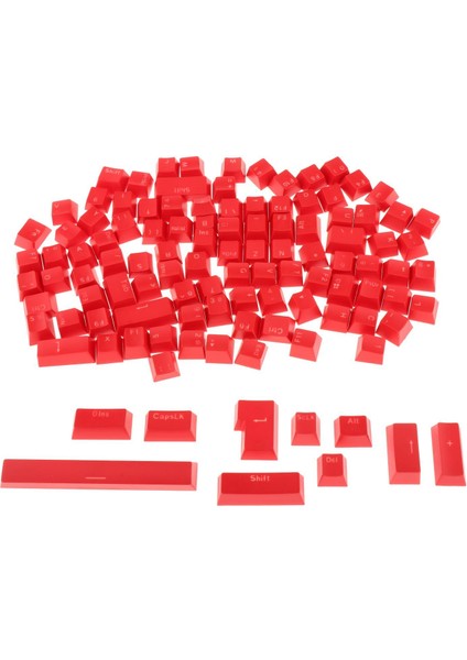 108PCS/SET Abs Yarı Saydam Anahtar Kapakları Mekanik Klavye Için Değiştirme Diy Kırmızı