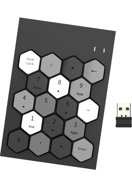 2.4 Ghz Kablosuz Sayısal Tuş Takımı Dizüstü Bilgisayar Masaüstü Pc Siyah Için 18 Anahtar Sayı Pedi(Yurt Dışından)