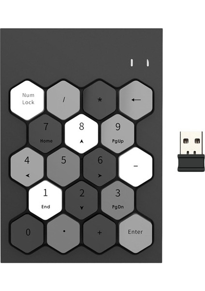 2.4 Ghz Kablosuz Sayısal Tuş Takımı Dizüstü Bilgisayar Masaüstü Pc Siyah Için 18 Anahtar Sayı Pedi(Yurt Dışından)