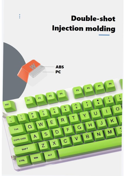 Mekanik Klavye Opak Dayanıklı Gri Siyah Harfler Için 108 Anahtar Kit Dıy Keyaflar(Yurt Dışından) modelleri