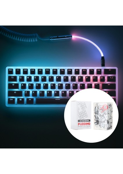 Pbt Pudding 108 Anahtar Arka Ayden Aydınlatmalı Key Kapak Seti Oyun Siyah fırsatları