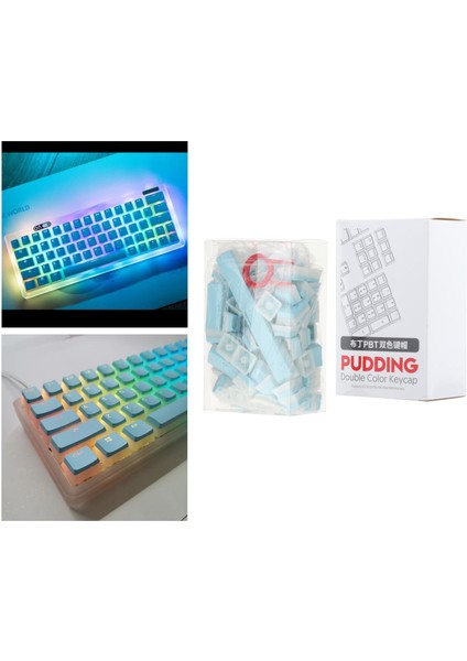 Pbt Pudding 108 Anahtar Arka Ayden Aydınlatmalı Key Kapan Seti Oyun Mavi