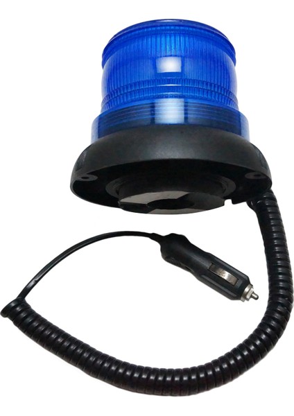 Ø90 Xenon Süper Çakar Mıknatıslı Çakmak Fiş Lamba Ms 728 Mavi 24VDC