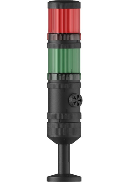 Ø70 2 Kat Işıklı Kolon Yanıp Sönen Ampul Buzzer Tüp Montaj Ms 439 24VDC