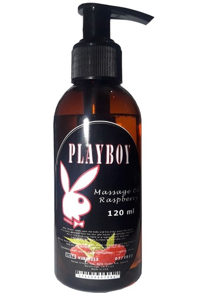 Masaj Yağı Ahududu Aromalı Aromaterapi 120ML / Playboy Raspberry Aromatherapy Massage Oil 120ML