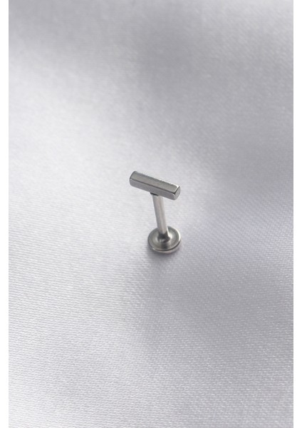 316L Cerrahi Çelik Dikdörtgen Gümüş Renk Tragus Piercing
