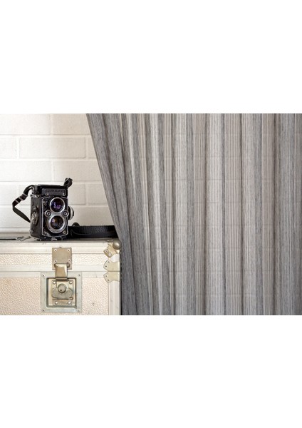 Çizgili Tül Füme 1-2 Seyrek Pile 150X260 fiyatları