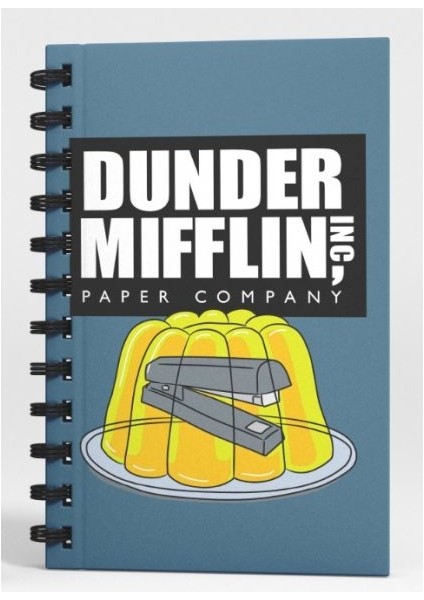 The Office Dunder Mifflining Spiralli Defter Mavi Çizgili