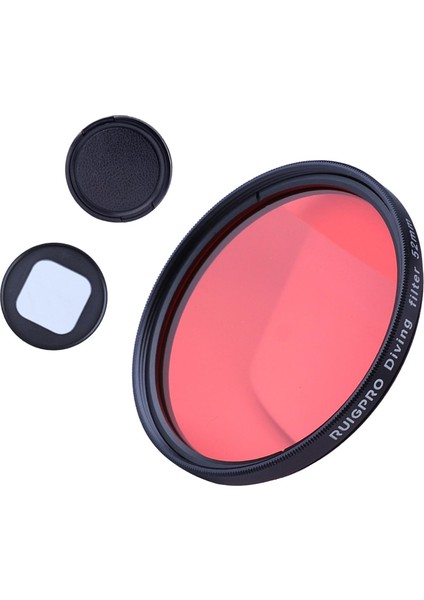 52MM Lens Filtre / Lens Kapakları Kamera Lens / 9 Fotoğraf Kırmızı