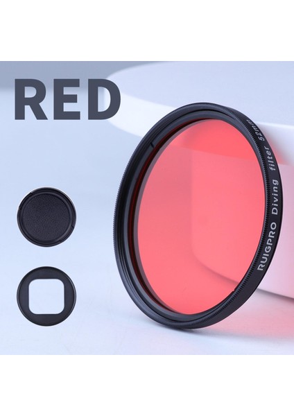 52MM Lens Filtre / Lens Kapakları Kamera Lens / 9 Fotoğraf Kırmızı