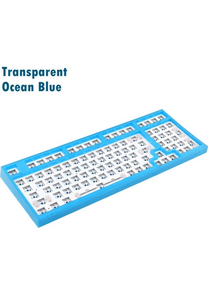 NT980 Sıcak Takas Mekanik Klavye Kiti 3/5 Pimler Değiştirilebilir Sıcak Aşılabilir Klavye Şeffaf Mavi modelleri