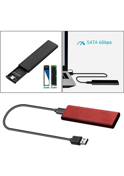 M.2 Ila USB 3.0 Harici Alüminyum Muhafaza Durumu