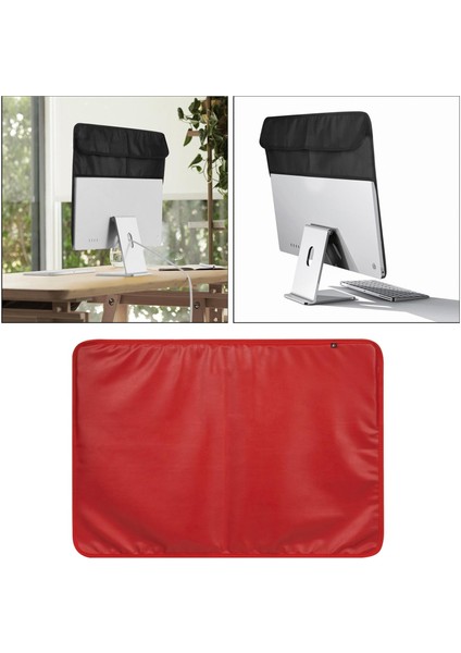 Monitör Toz Kapağı Antistatik Ekran LED LCD 24 '' Bilgisayar Pc Kırmızı modelleri