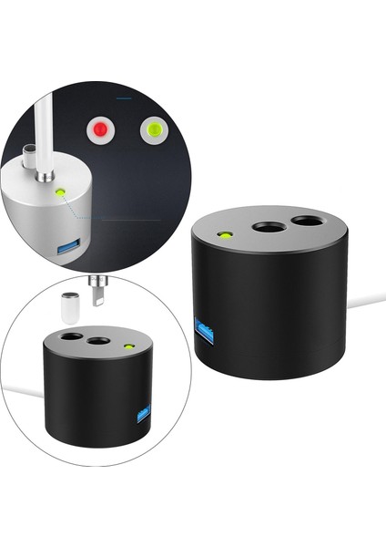 Şarj Standı Kalem Tutucu Alüminyum LED Göstergesi Siyah Için Uyumlu indirimleri