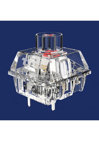 Şeffaf Net Mekanik Anahtarlar Keyswitch LED Anahtarı Dıy Dıy Değiştirilebilir Toz Su Dokunma Klavyeleri Klavya , 0.59X0.59X0.59INÇ 30 Parça