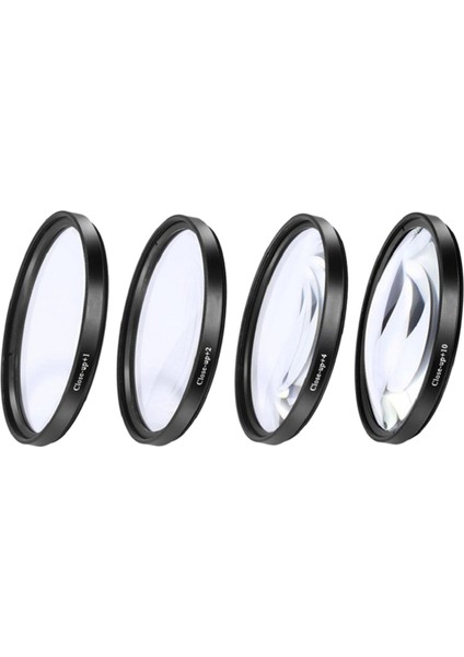 4 Adet 1 +2 +4 +10 Lens Torbası Aksesuarları ile 52MM