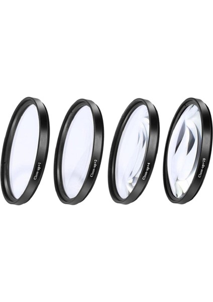 4 Parça Kapatma +2 +4 +10 Dönüşüm Lens Aksesuarları 72MM