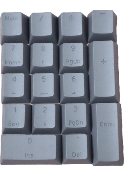 Evrensel Dıy Pbt Anahtar Kapaklar Seti Mekanik Klavye Için Değiştirilir 17 Key Makaleler Gri(Yurt Dışından) fiyatları