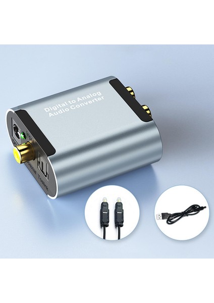 Optik Kablo ile Alüminyum Dijital Ila Analog Ses Dönüştürücü Adaptörü Kompakt