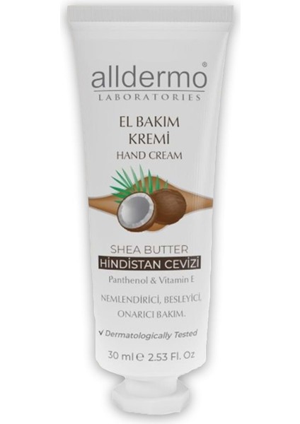 El Bakım Kremı Shea Butter Hındıstan Cevızı 30 ml