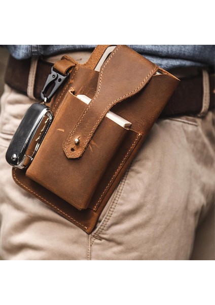 2x Erkek Deri Telefon Kılıf Belt Çantası modelleri