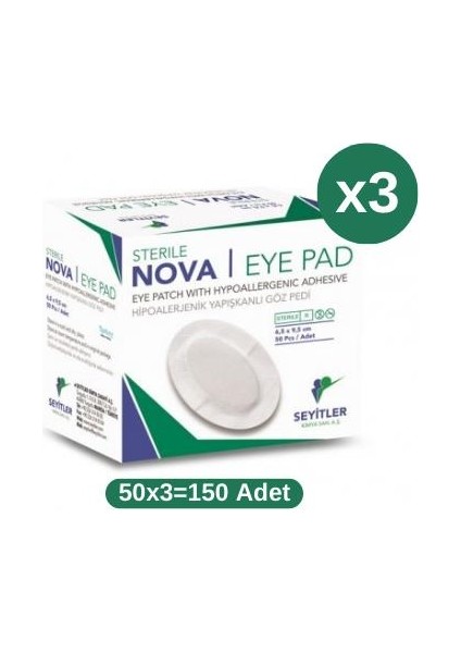 Optik Göz Kapama Bandı - Göz Pedi 6,5 X 9,5 Cm 50 X3 Kutu