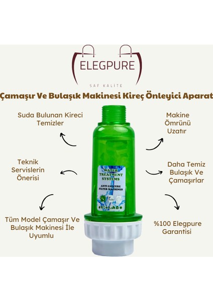 Çamaşır ve Bulaşık Makinesi Kireç Önleyici Filtre Aparat