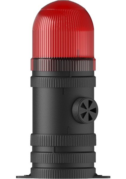 Ø70 300 Seri Sabit Ampul Buzzer Taban Montaj Ms 312 Kırmızı 24VDC