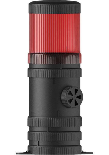 Ø70 1 Kat Işıklı Kolon Multi LED Buzzer Taban Montaj Ms 434 Kırmızı 220VAC