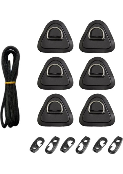 Pvc D Yama Güverte Aksesuarları Sörf Tahtası Halat Şişirilebilir Tekne Siyah (Yurt Dışından)