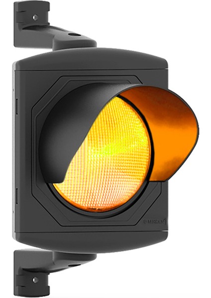 Ø200 Tekli Power LED Trafik Lamba Ms 8032 Turuncu 110-220VAC