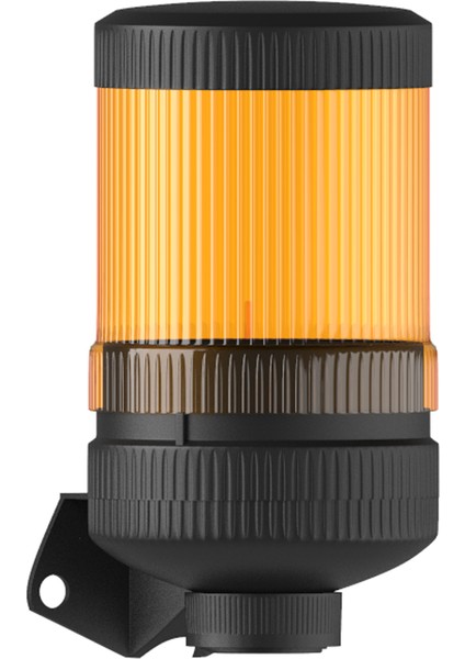 Ø70 1 Kat Işıklı Kolon Yanıp Sönen Ampul Buzzer Duvar Montaj Ms 406 Turuncu 12VDC