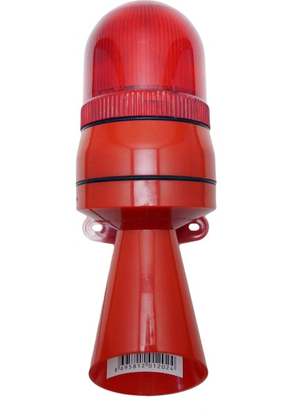 Xenon Çakar 50 Ses Borulu Siren Ms 5812 Kırmızı 12-24VDC