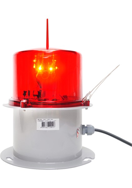 Uçak Ikaz Lamba LED Çelik Ms 1362 Kırmızı 220VAC