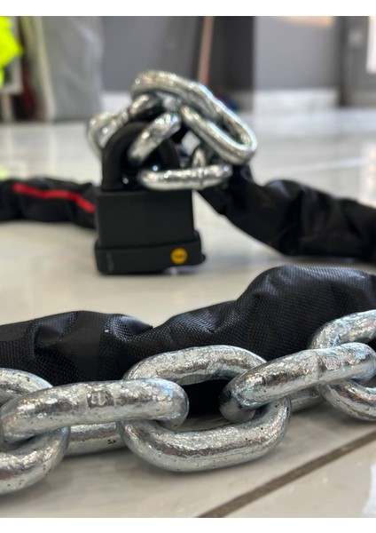 G-80 Işlenmiş 10MM Motosiklet- Bisiklet Güçlendirilmiş Çelik Zincir ve Pvc Kilit 1.5 M modelleri